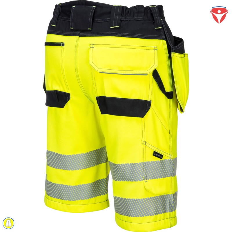 PortWest PW343 Warnschutz Shorts | abnehmbare Holstertaschen