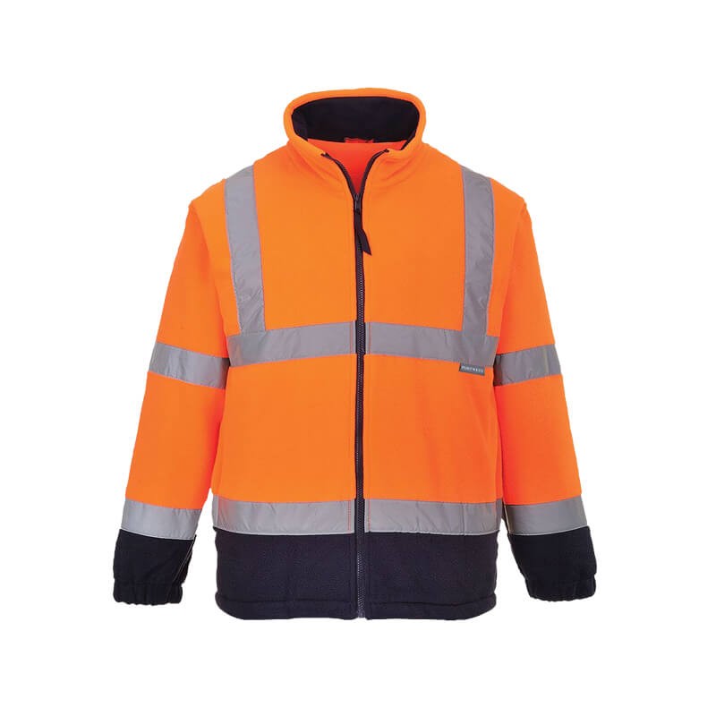 PortWest F301 günstige Warnschutz Fleecejacke zweifarbig