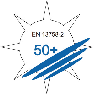 DIN EN 13758 | Schutzeigenschaften Faktor 50+ gegen ultraviolette Sonnenstrahlung