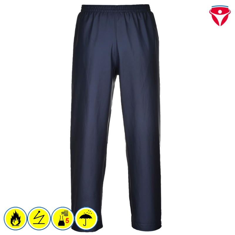 PortWest FR47 flammhemmende, wasserdichte Regenhose