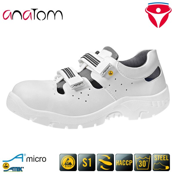 Abeba 2616 leichte abriebfeste S1 Sicherheitsschuhe aus Lorica, waschbar