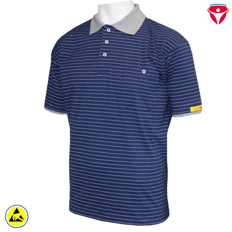 HB ConducTex ESD Polo-Shirt kurzarm navy