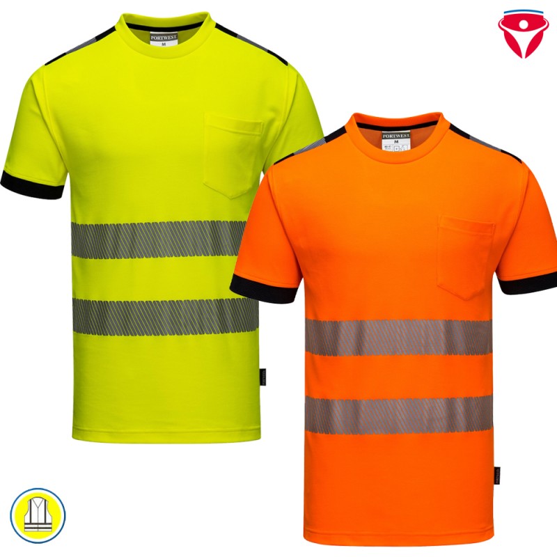 PortWest T181 Vision Warnschutz T-Shirt