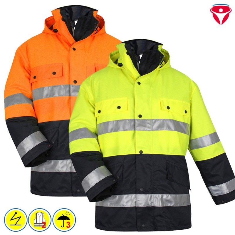 HB Warnschutz Parka mit Antistatik EN 1149-5