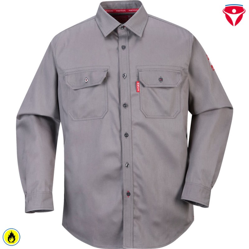 PortWest FR89 BizFlame flammhemmendes Hemd nach EN 11612