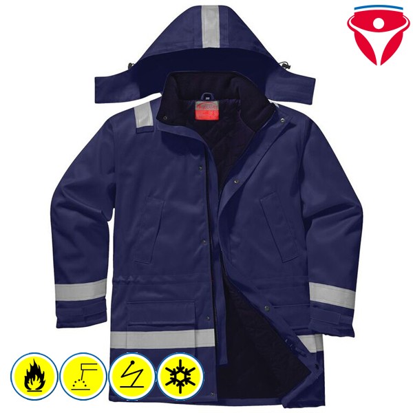 PortWest FR59 flammhemmende Antistatik Winterjacke