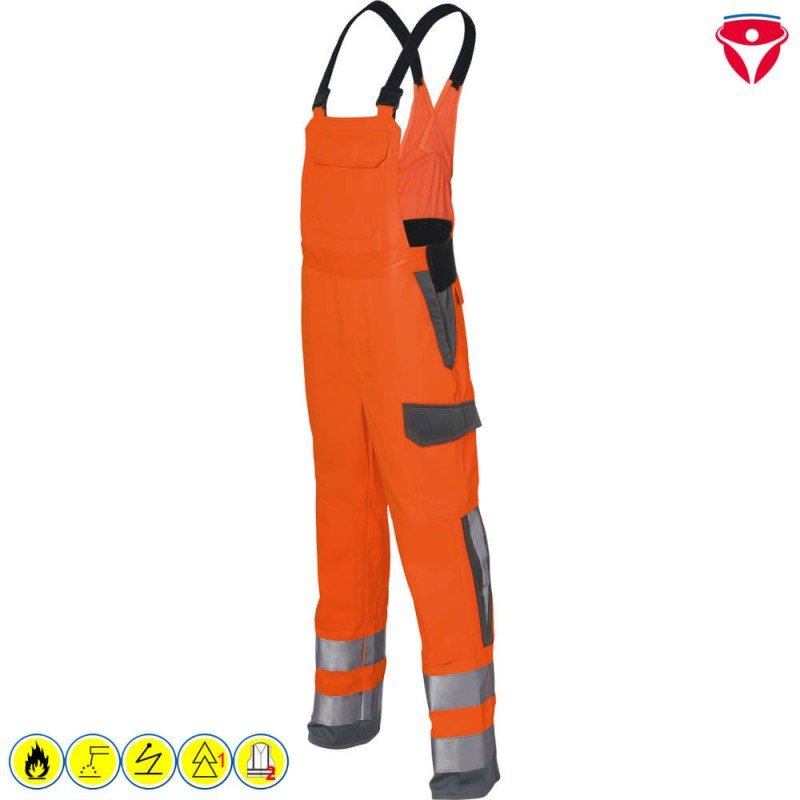 Kübler Protectiq High Vis Latzhose arc1 | 4 kA