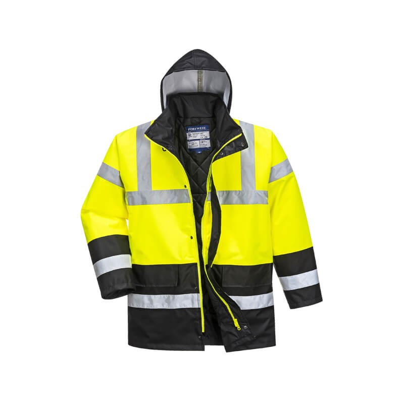 PortWest S466 Warnschutz Wetterschutz Jacke | gefüttert