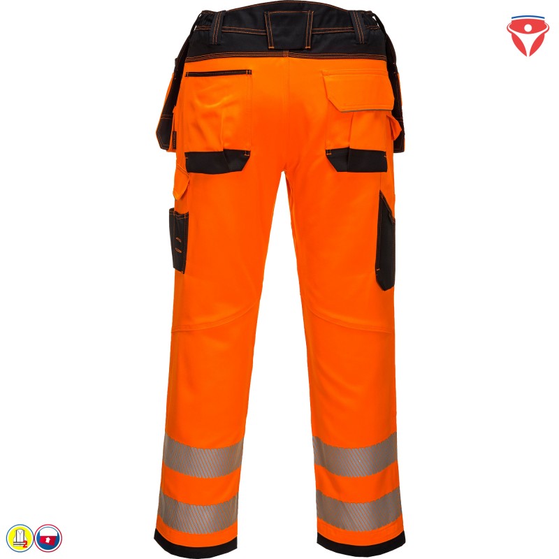 PortWest T501 Warnschutzhose mit Holstertaschen Taschenvielfalt