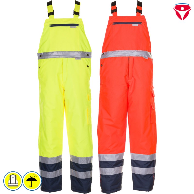 Planam Warnschutz Regen Latzhose