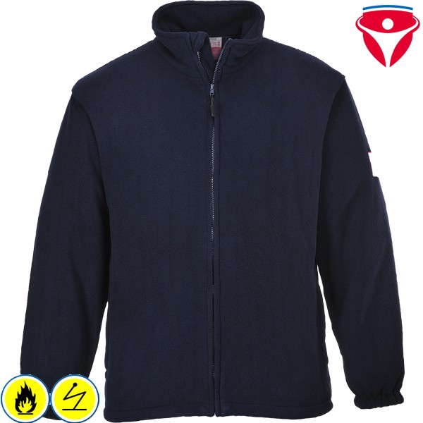 PortWest FR30 Flammhemmende antistatische Fleecejacke