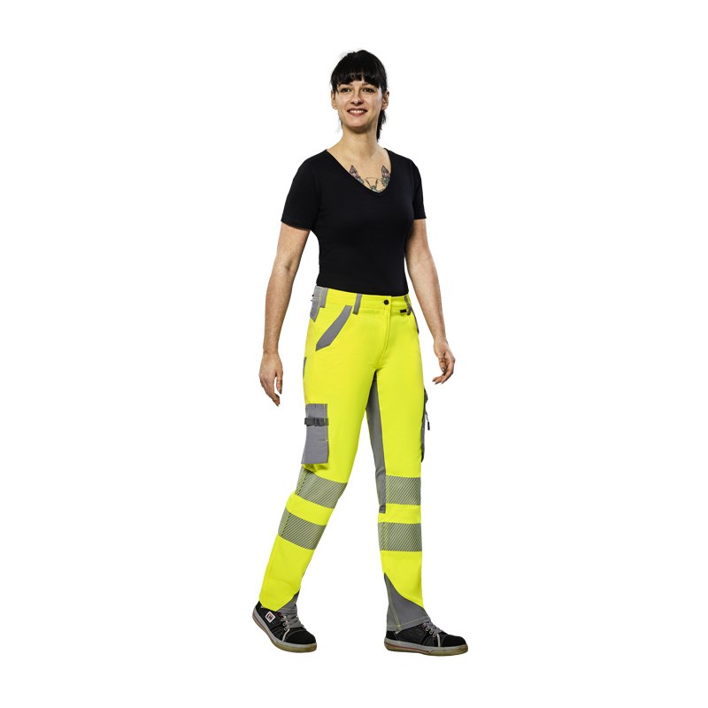 Planam Norit Damen Warnschutz Hose mit Stretch