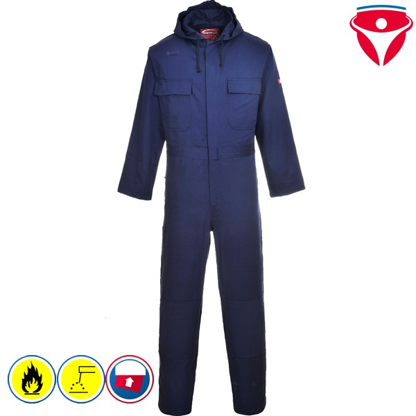 PortWest BIZ6 Schweisser Overall mit Kapuze
