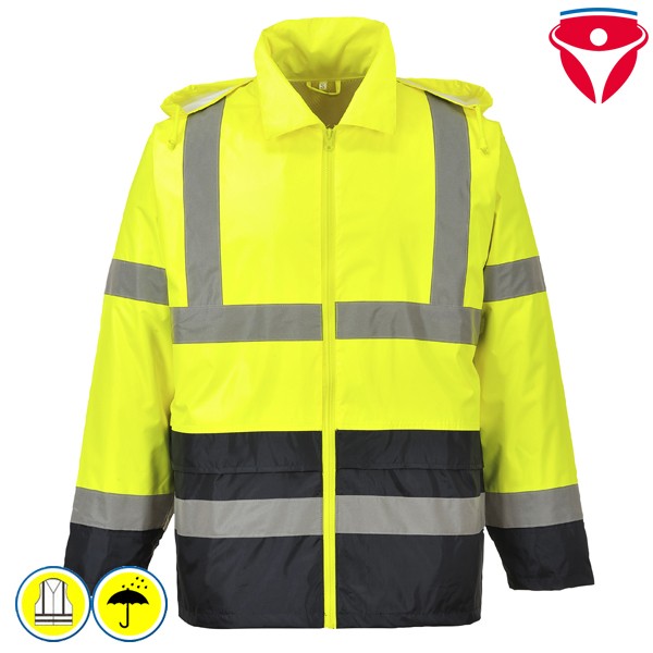 PortWest H443 günstige Warnschutz Regenjacke