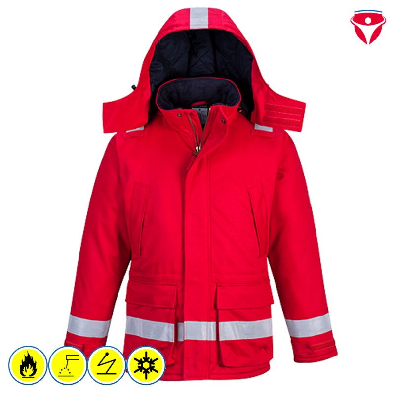 PortWest FR59 flammhemmende Antistatik Winterjacke