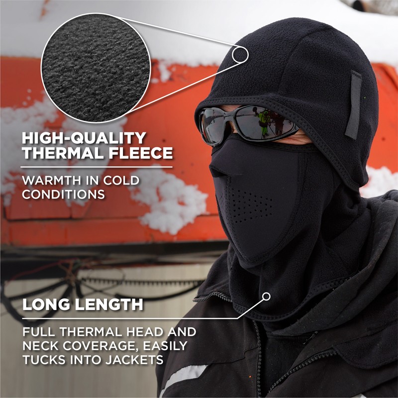 N-Ferno 6827 Fleece Sturmhaube Gesichtsmaske 2-teilig Fleece/Neopren