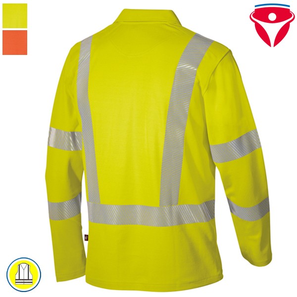 BP 2133 Warnschutzpolo Langarm