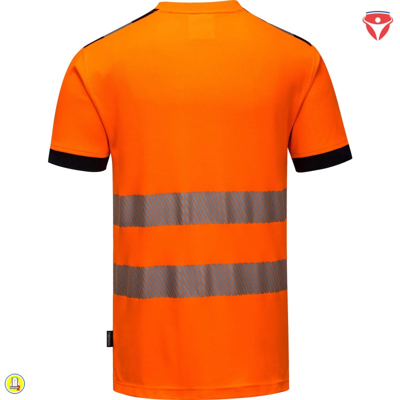 PortWest T181 - PW3 Hi-Vis Warnschutz T-Shirt mit hohem Baumwoll-Anteil