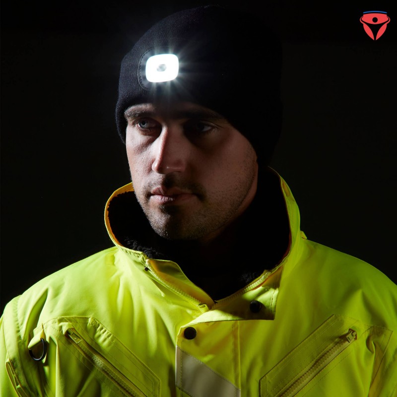 PortWest B029 Mütze mit LED wiederaufladbar