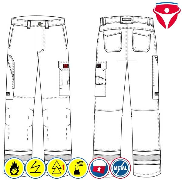 Metallfreie MultiNorm Hose mit Reflex 6021 81