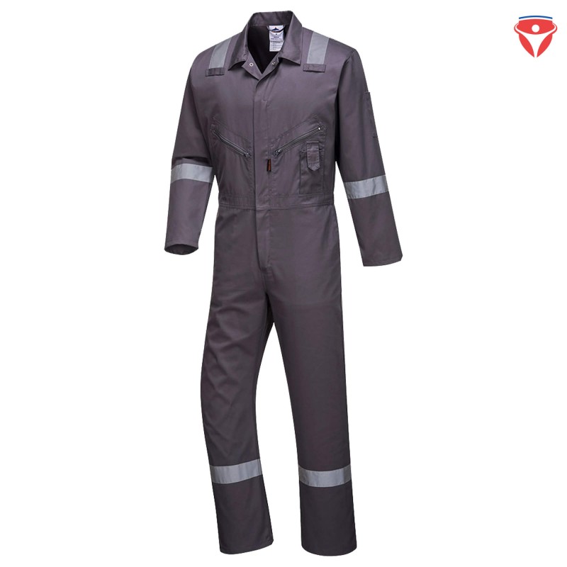 Iona Overall mit Reflexstreifen PortWest C814 aus Baumwolle