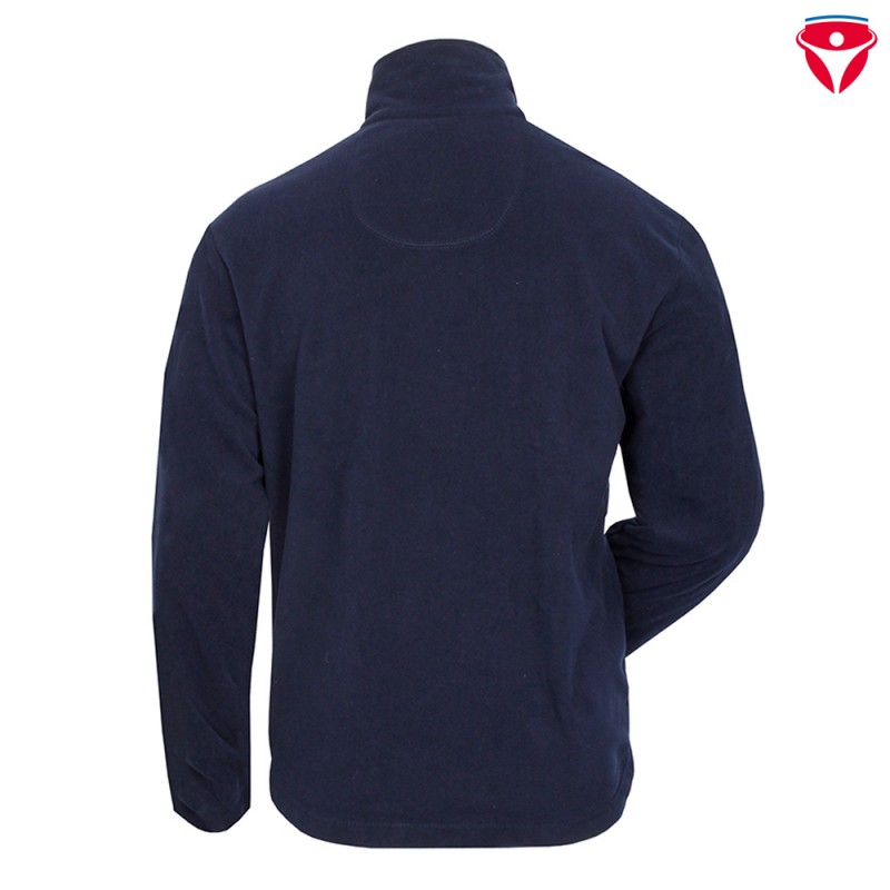 Tempex Fleece-Shirt mit Zip Rollkragen