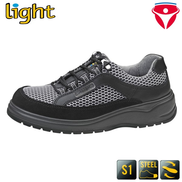 ABEBA 1055 S1 leichte Sicherheitsschuhe atmungsaktiver Schnürschuh