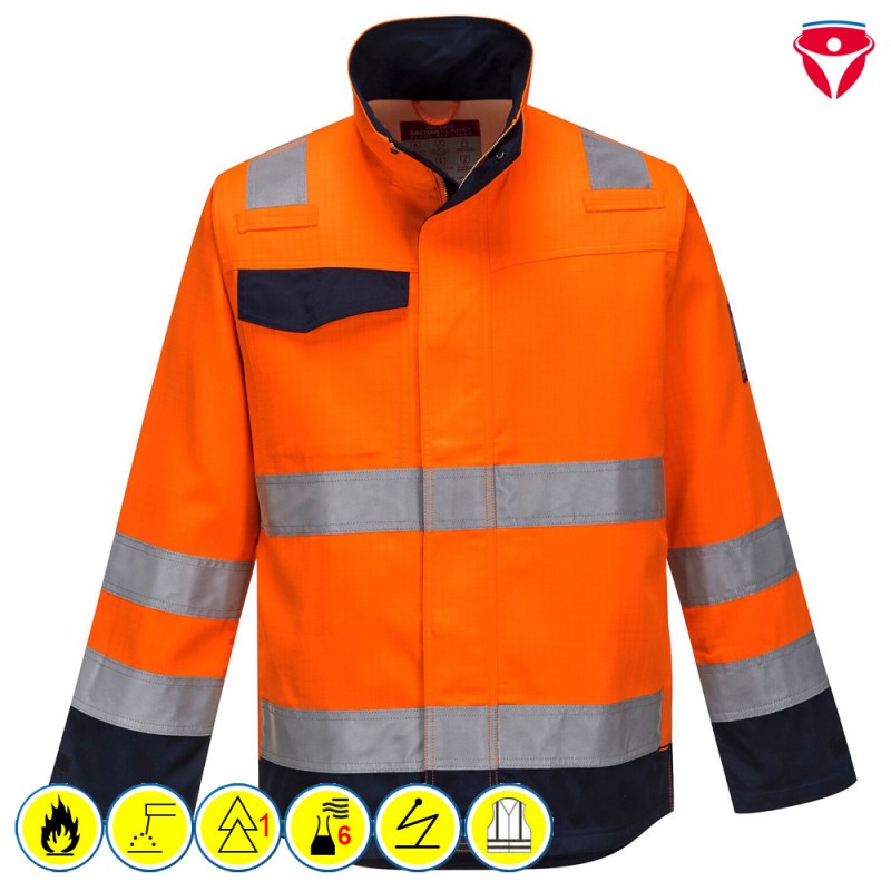 PortWest MV35 flammhemmende MultiNorm Warnschutz RIS Jacke