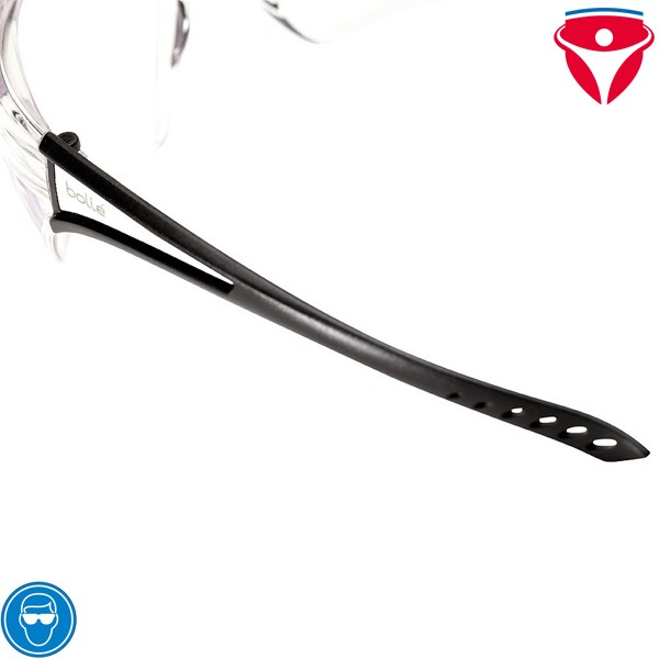 BOLLÉ SLAM HIGH VISIBILITY SLAHIVI Schutzbrille, Reflexstreif für Nachtarbeit EN 166, 1