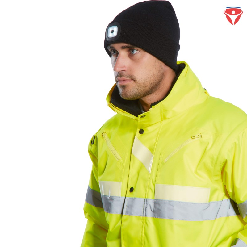 PortWest B029 Mütze mit LED wiederaufladbar
