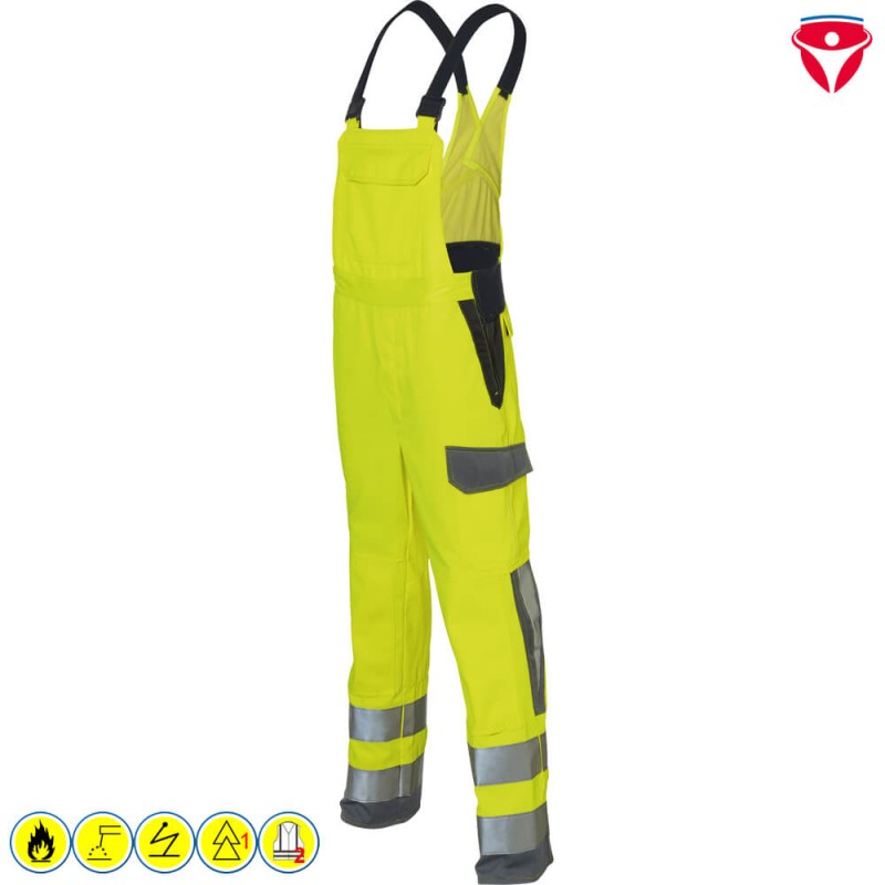 Kübler Protectiq High Vis Latzhose arc1 | 4 kA