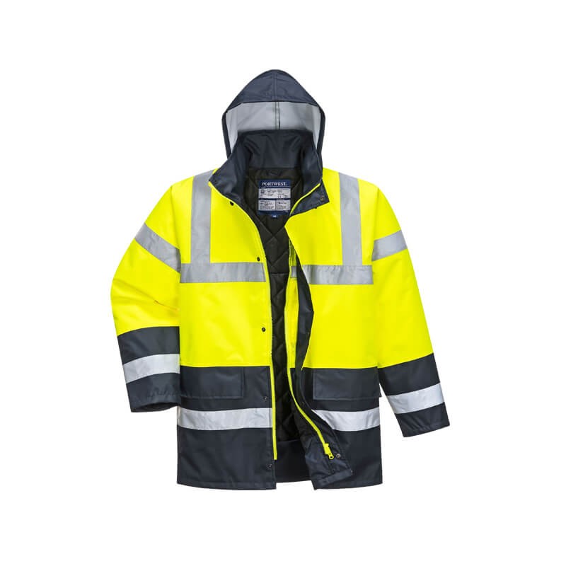 PortWest S466 Warnschutz Wetterschutz Jacke | gefüttert