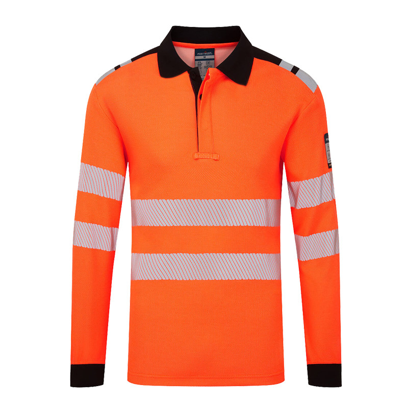 PortWest FR734 FR MultiNorm Hi-Vis Polo-Shirt HVO langarm