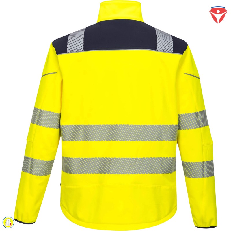 PortWest T402 Warnschutz SoftShell Jacke 3-lagig