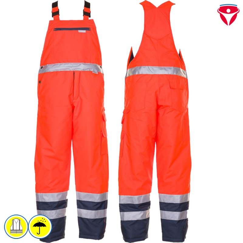 Planam Warnschutz Regen Latzhose