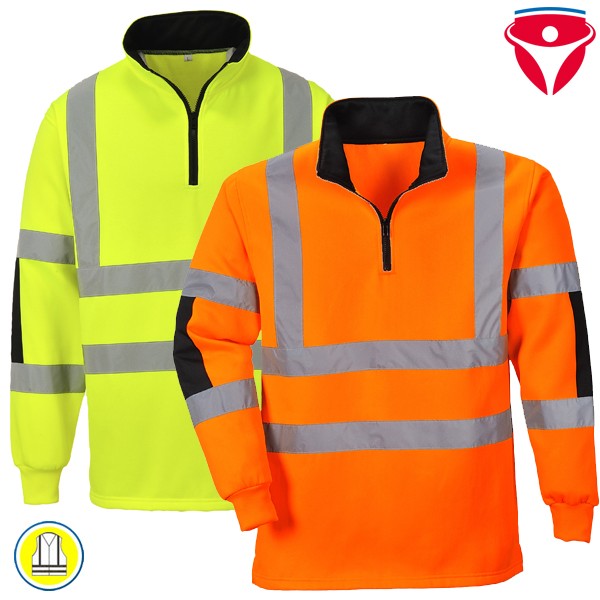 PortWest B308 Warnschutz Xenon Rugby Shirt