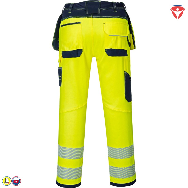 PortWest T501 Warnschutzhose mit Holstertaschen Taschenvielfalt