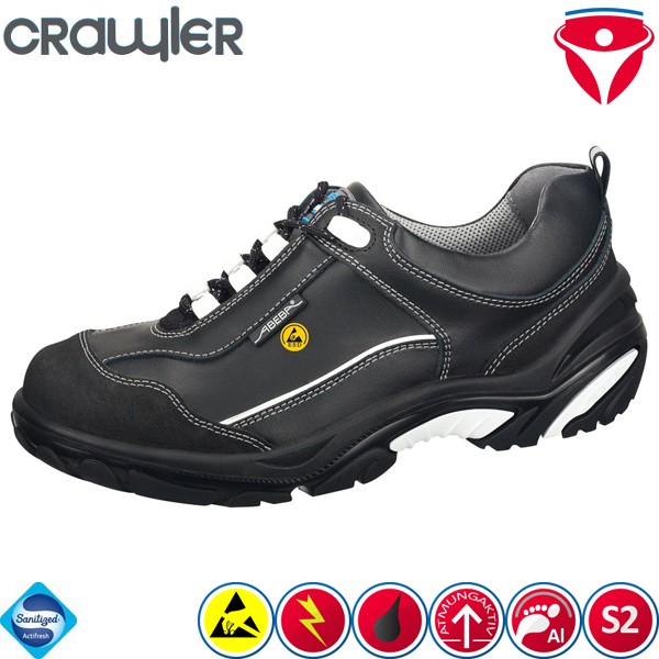 ABEBA 34574 ESD S2 Sicherheitsschuhe für die Küche mit Alukappe aus Glattleder