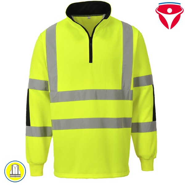 PortWest B308 Warnschutz Xenon Rugby Shirt