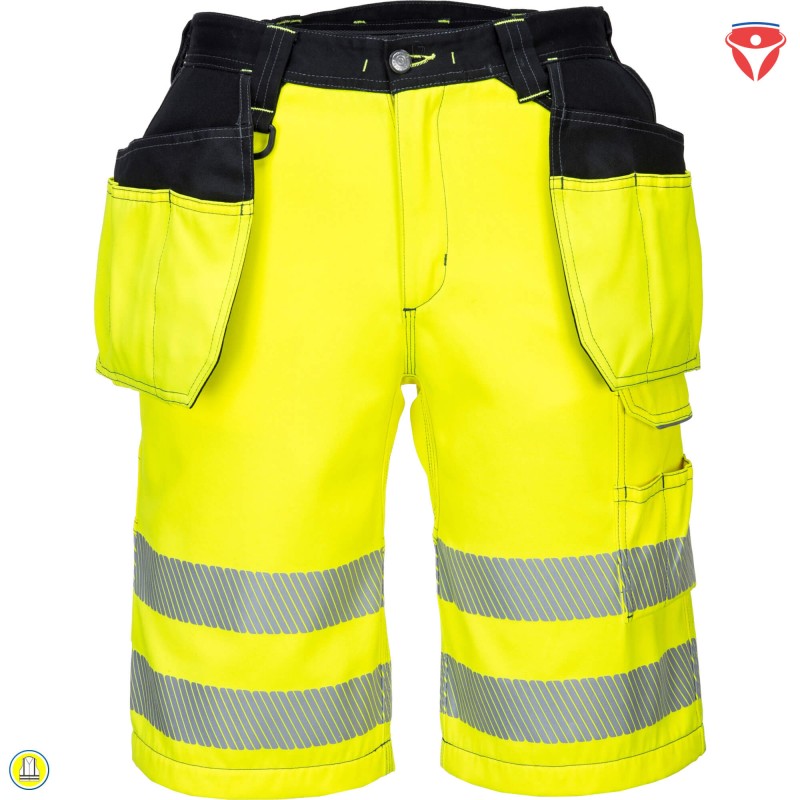 PortWest PW343 Warnschutz Shorts | abnehmbare Holstertaschen