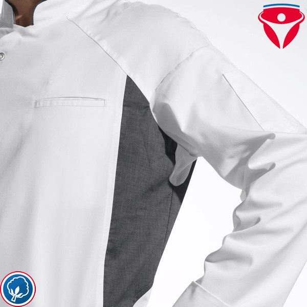 Leiber 12/2441 Kochjacke aus atmungsaktiven Stretchgewebe