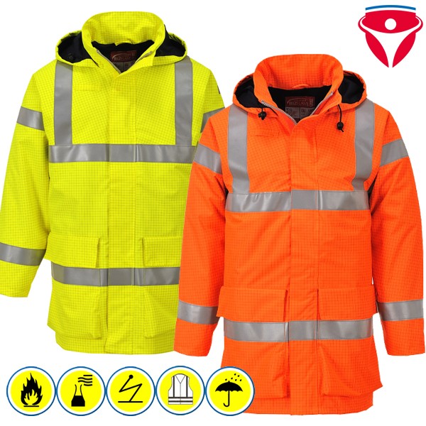 PortWest S774 leichte MultiNorm Regen Warnschutzjacke