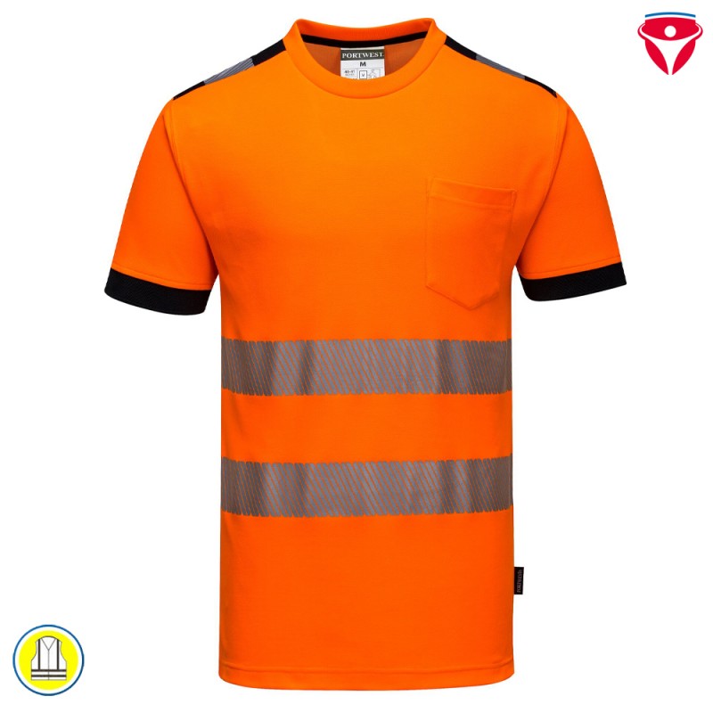 PortWest T181 Vision Warnschutz T-Shirt