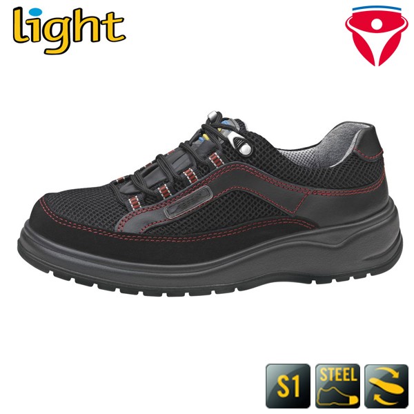 ABEBA 1056 S1 Sicherheitsschuhe atmungsaktive Schürschuhe mit Stahlkappe