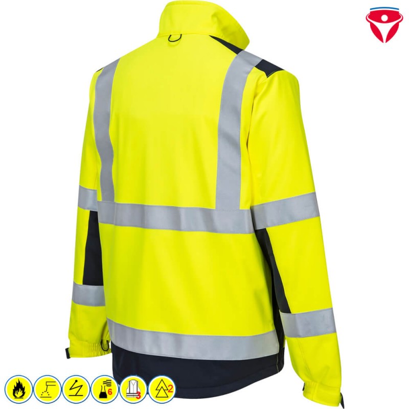 PortWest MV72 ModaFlame MultiNorm ARC Softshelljacke | Klasse 2