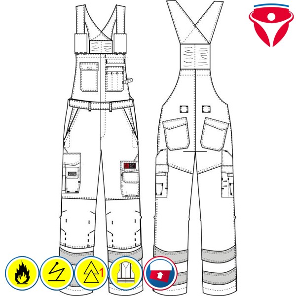 Tranemo MultiNorm Warnschutz Latzhose 5840 81