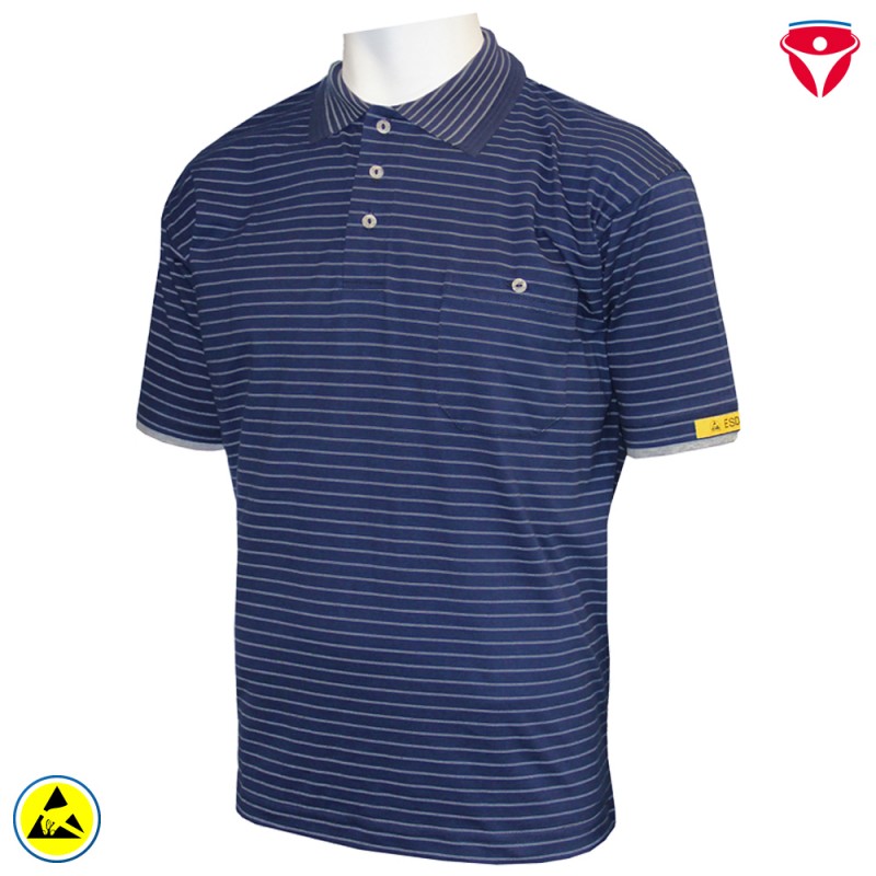 HB ESD Polo-Shirt ConducTex kurzarm einfarbig