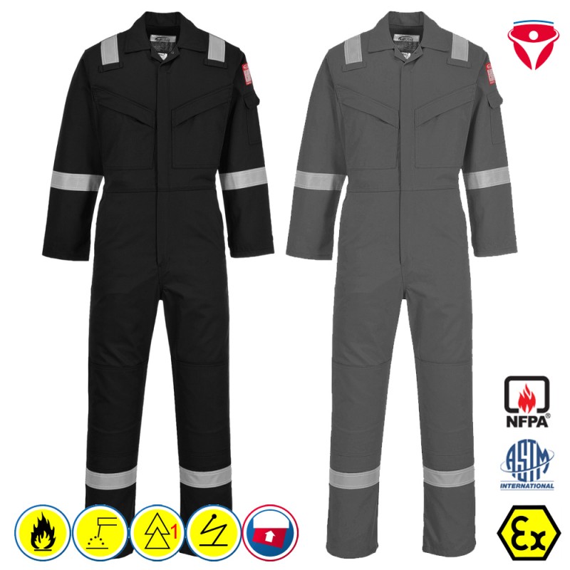 PortWest FR50 flammhemmender Antistatik Overall
