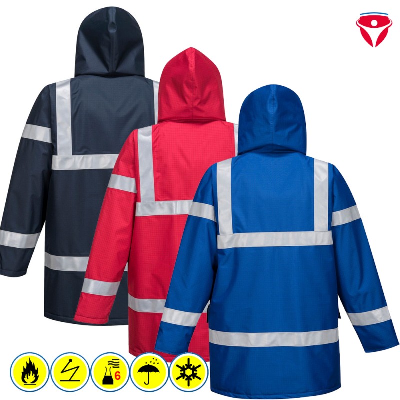 PortWest S785 flammhemmende, antistatische Regenjacke