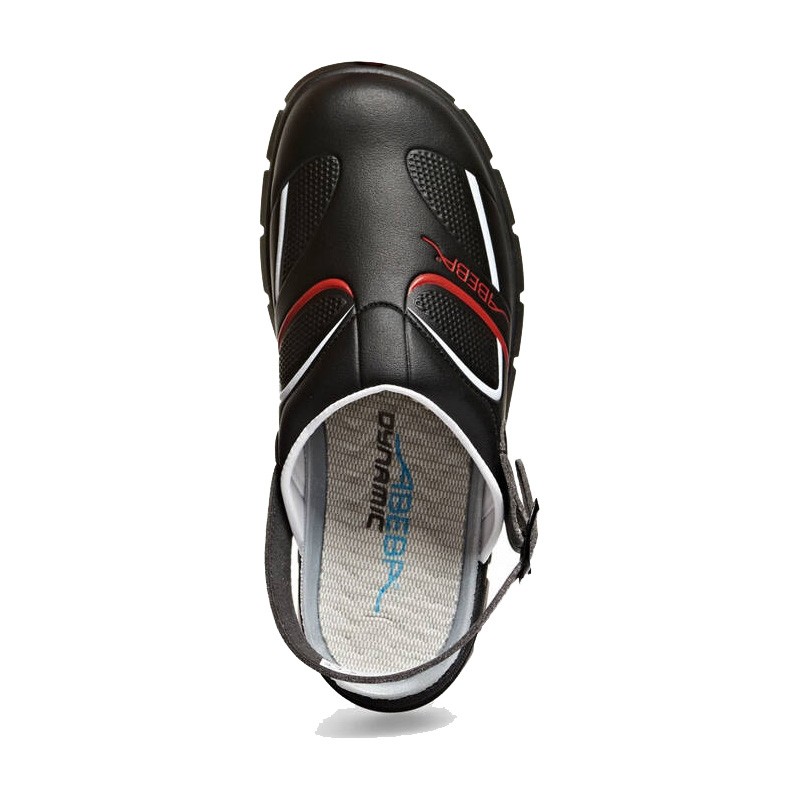 Abeba DYNAMIC 7332 | Clogs OB, schwarz-rot
